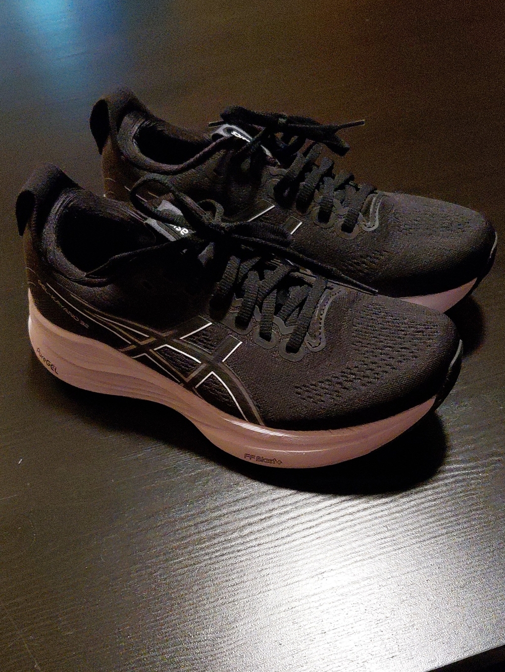 ASICS Black and Pink Women's Athletic Running Shoes